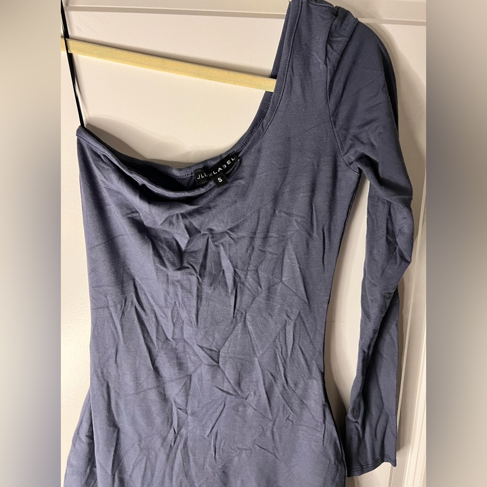 BODYBASIX Midnight Blue Graci One Shoulder Jumpsuit - Picture 4 of 6